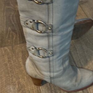 Vintage Frey sky blue buckle boot 6.5